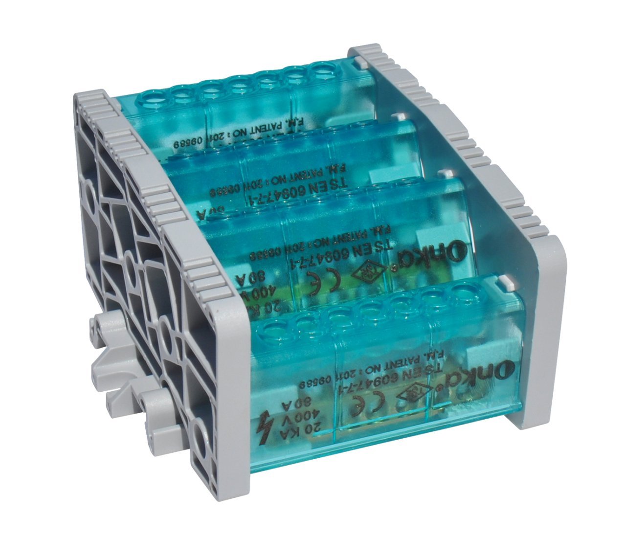 4 Kutuplu Kapaklı Dağıtıcı Ünite 9x6,5mm² 22 Delikli 80A