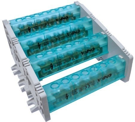 4 Kutuplu Kapaklı Dağıtıcı Ünite 15x10mm² 10 Delikli 250A