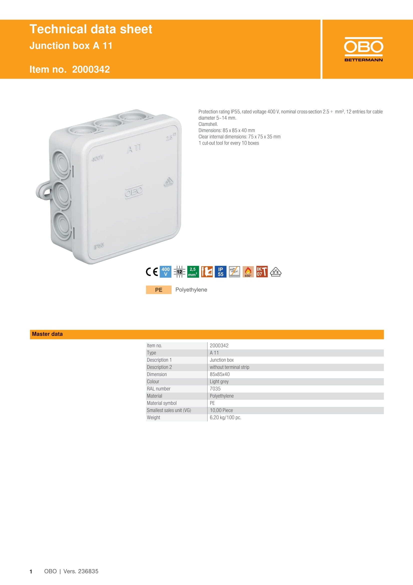 Junction box A 11