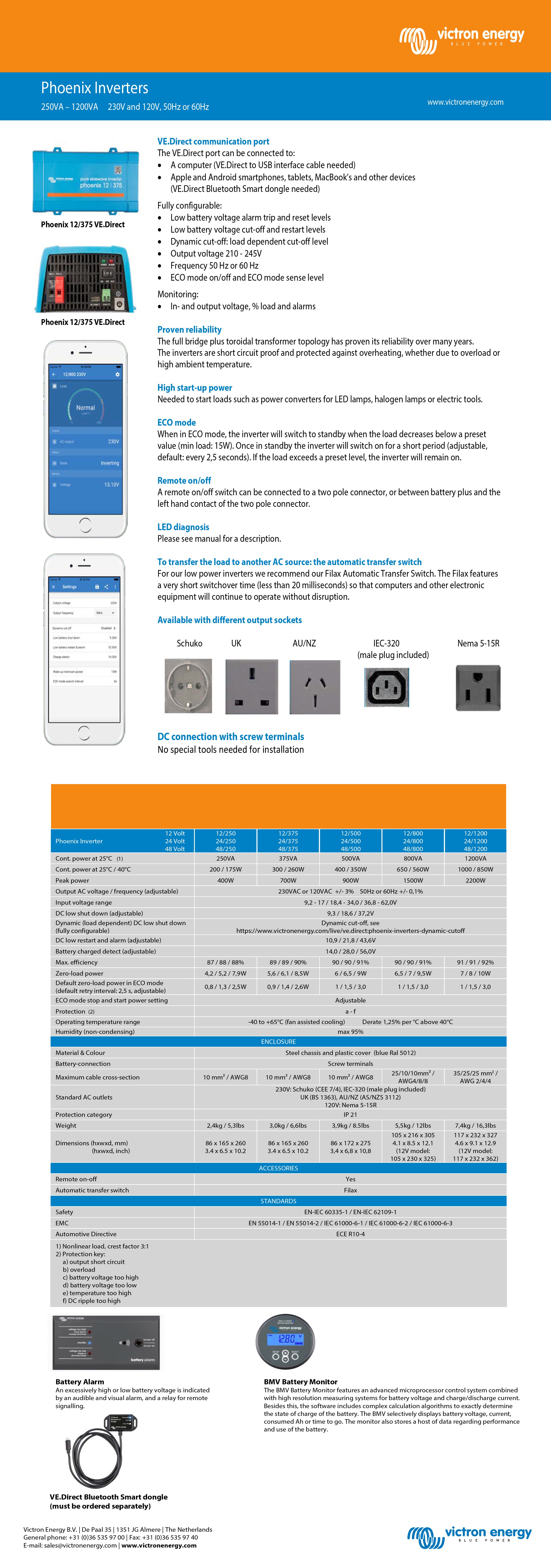 Victron Phoenix 24/375W VE.Direct Schuko