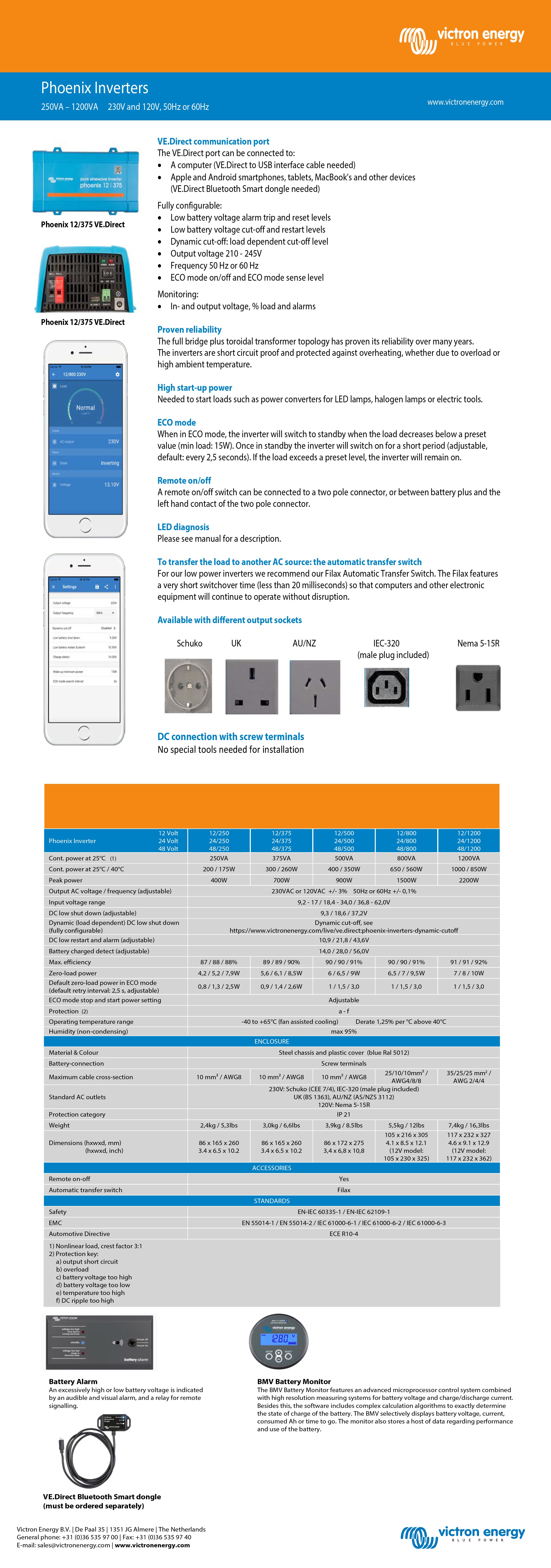 Victron Phoenix 48/375W VE.Direct Schuko