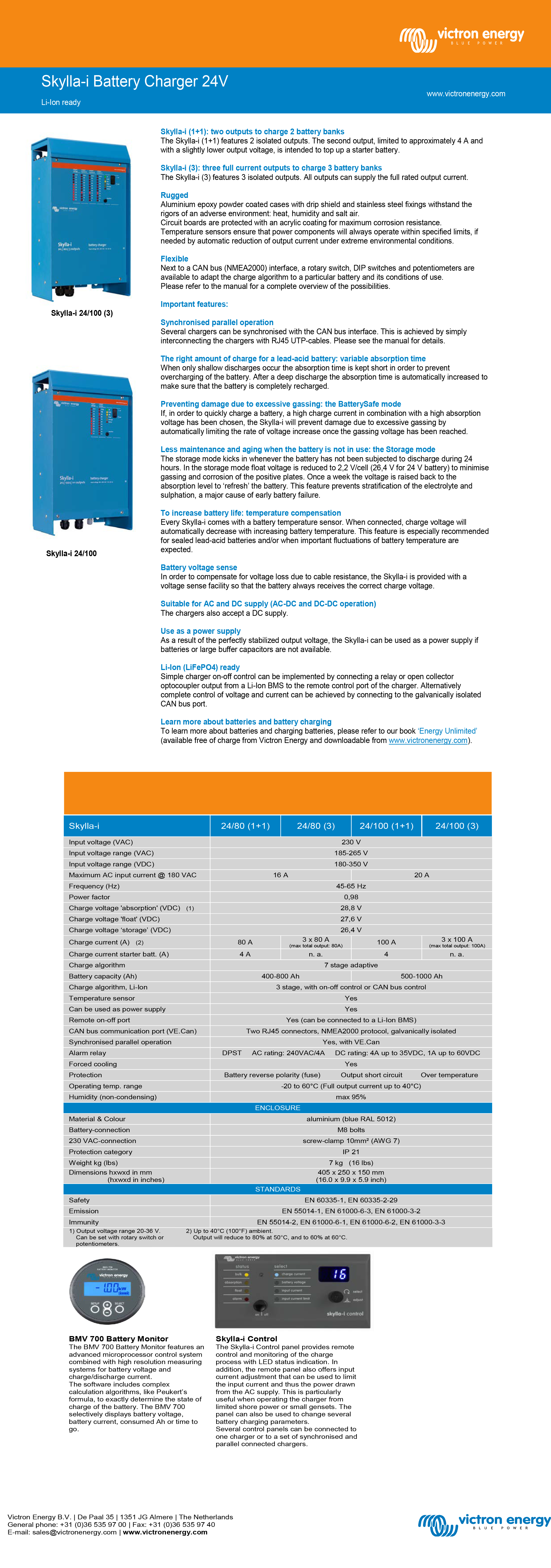 Victron Skylla-i 24V/100A (1+1) Akü Şarj Aleti