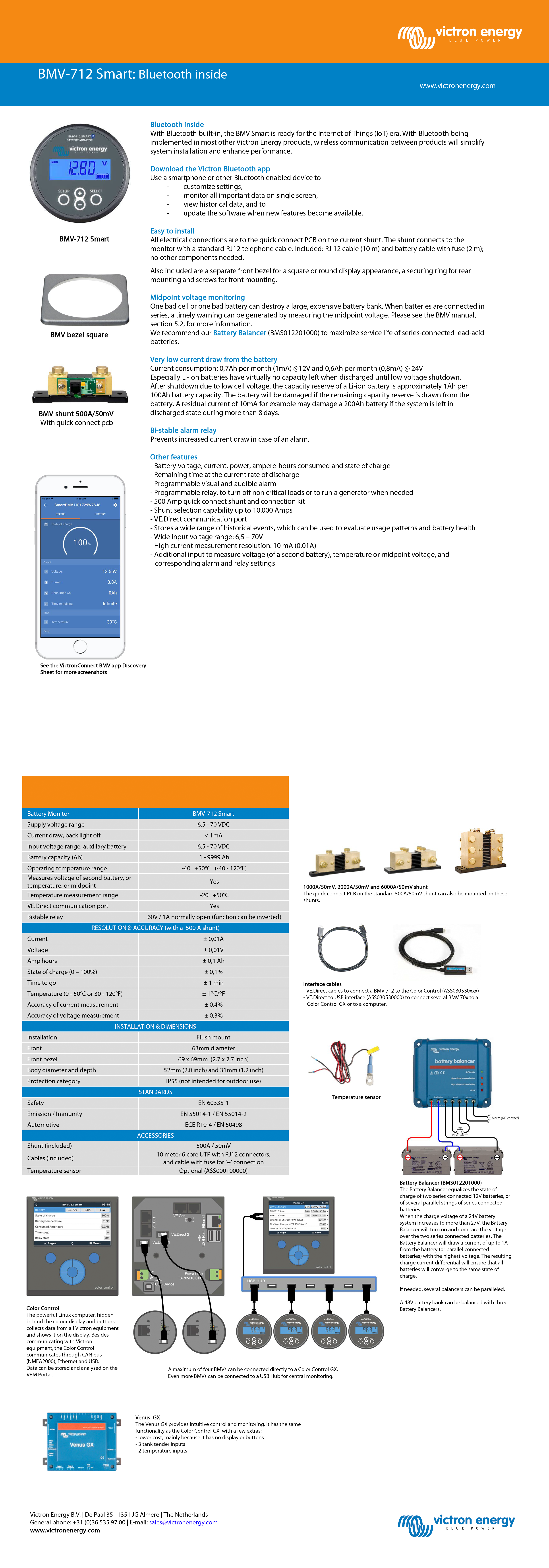 Battery Monitor BMV-712 smart Akü İzleme 9-90 VDC