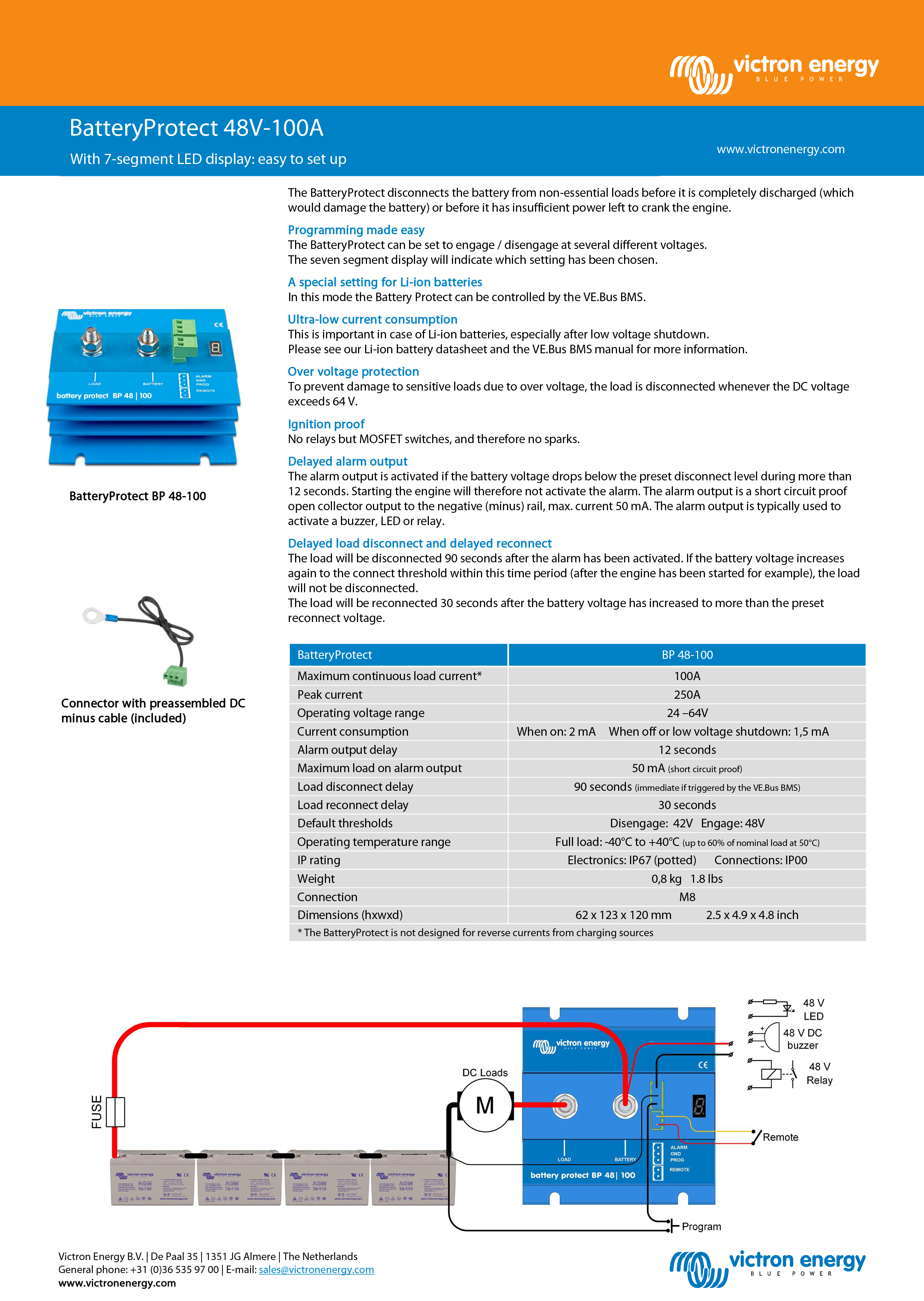 Victron BatteryProtect 48V-100A