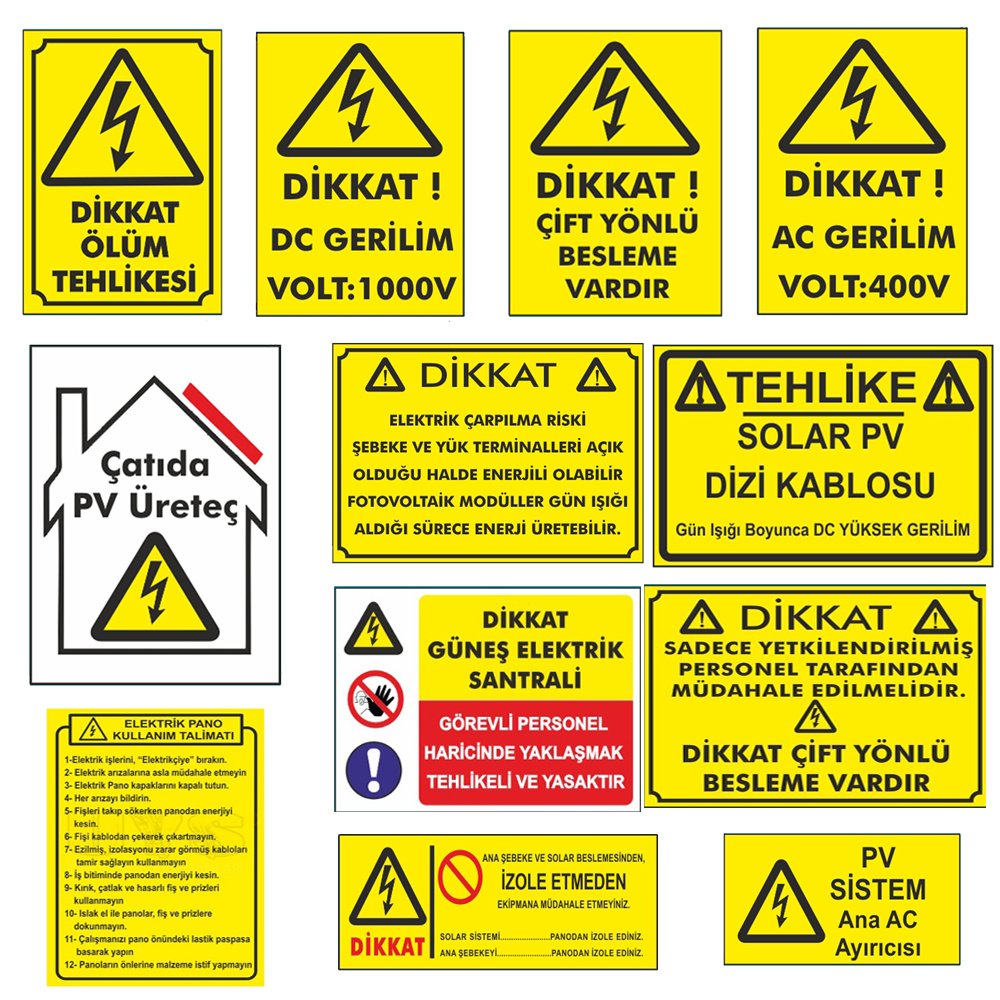 Güneş Paneli Kurulumu Levha Seti