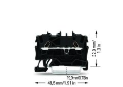 2001-1205 1,5mm² Siyah Ray Klemens