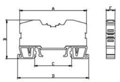 6mm² Yay Bağlantılı Ray Klemens