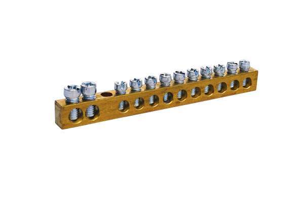 Delikli Pano Topraklama Klemensi 6,5x9mm² 42 Delikli 80A 50 Adet