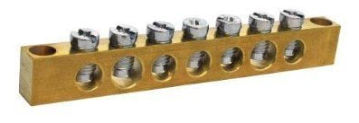 Delikli Pano Topraklama Klemensi 10x15mm² 7 Delikli 250A