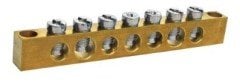 Delikli Pano Topraklama Klemensi 10x15mm² 22 Delikli 250A