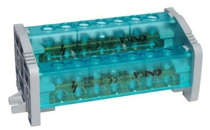 2 Kutuplu Kapaklı Dağıtıcı Ünite  15x10mm² 12 Delikli 250A