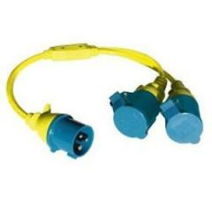 Splitter cord 16A/250V   (CEE/2xCEE)
