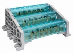 3 Kutuplu Kapaklı Dağıtıcı Ünite  15x10mm² 10 Delikli 250A