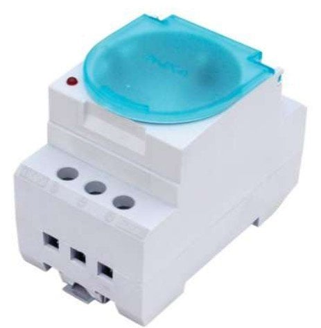 RAYA MONTAJ PANO PRİZİ,ÇİFT GİRİŞLİ LEDLİ,TOPRAKLI (KAPAKLI)