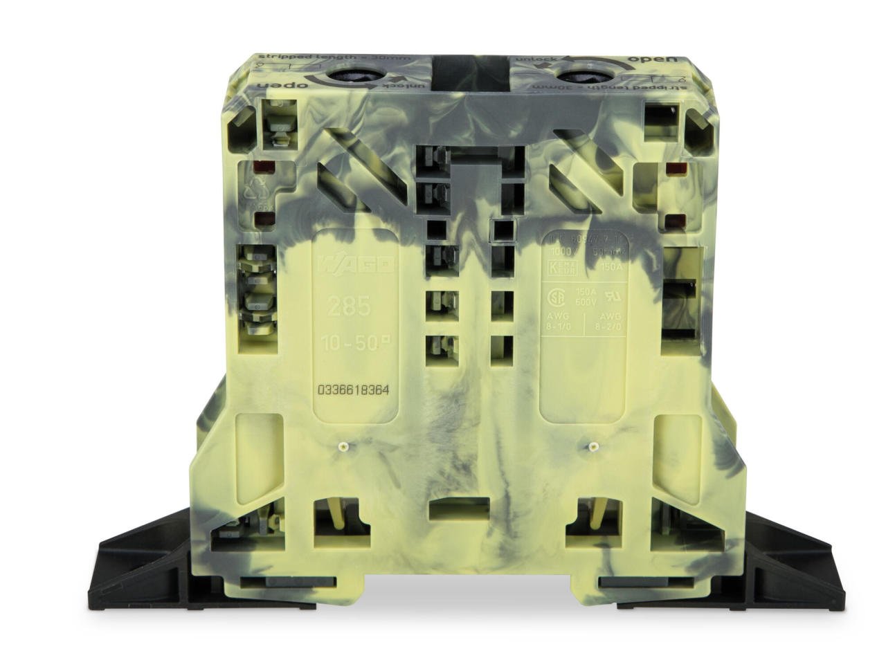 285-147 2 iletkenli geçiş klemensi; 50 mm²
