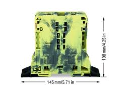 285-187 2 iletkenli geçiş klemensi; 95 mm²; koyu gri-sarı 5 Adet