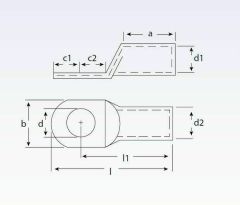 SQ 35-M10 Standart Tip (SKP) Sıkmalı Kablo Pabucu