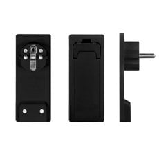 Ultra ince / Slim /Yassı Topraklı Fiş 5mm - Siyah