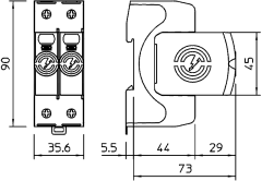 TİP 1+2 Parafudr 1-Kutuplu + NPE V50+1+NPE-280 (280V) - 5093522