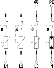 Tip 2 Parafudr ; -Kutuplu + NPE; V20-1+NPE-280; (280V)  - 5095251