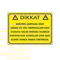 DİKKAT ELEKTRİK ÇARPILMA RİSKİ SAC 25x35 CM